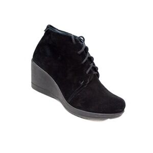 Dansko Shoes | Dansko Renee Boots Black Suede Wedge Ankle Boots Women's Size 37